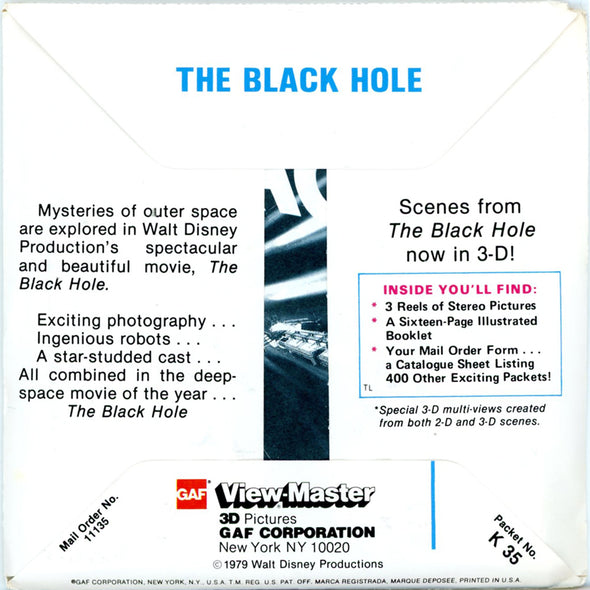 Black Hole - Vintage Classic View-Master(R) 3 Reel Packet - 1970s