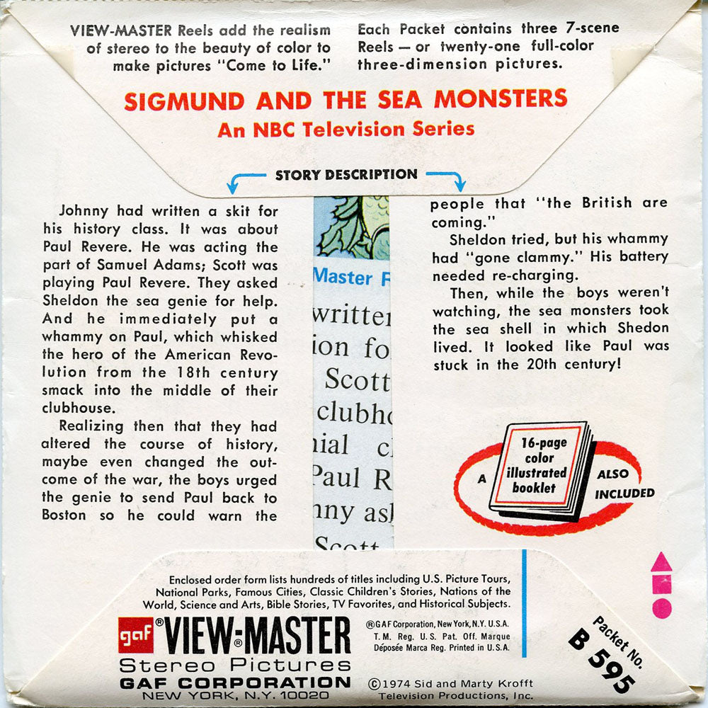 Sigmund And The Sea Monsters - B595 - Vintage Classic View-Master
