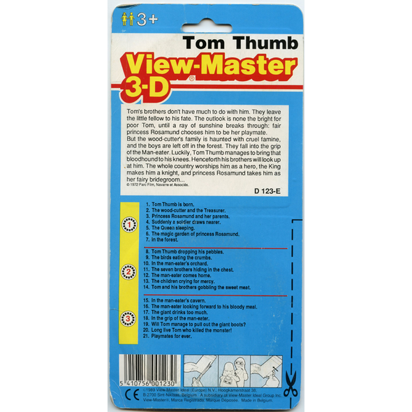 Tom Thumb - ViewMaster 3 Reel on Card
