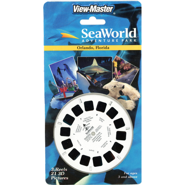 SeaWorld Adventure Park - Orlando, Florida - 2000 - ViewMaster 3 Reels on Card