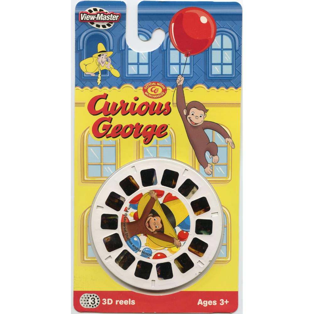 Curious George - ViewMaster 3 Reel on Card – worldwideslides