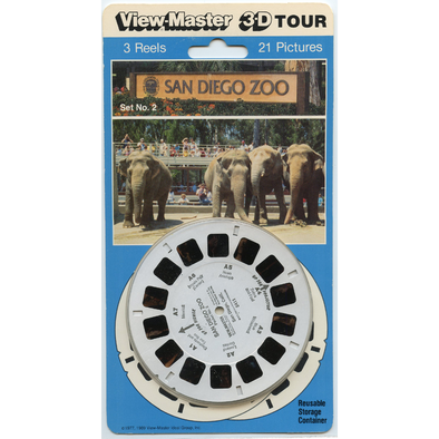 San Diego Zoo - ViewMaster - 3 Reels on Card