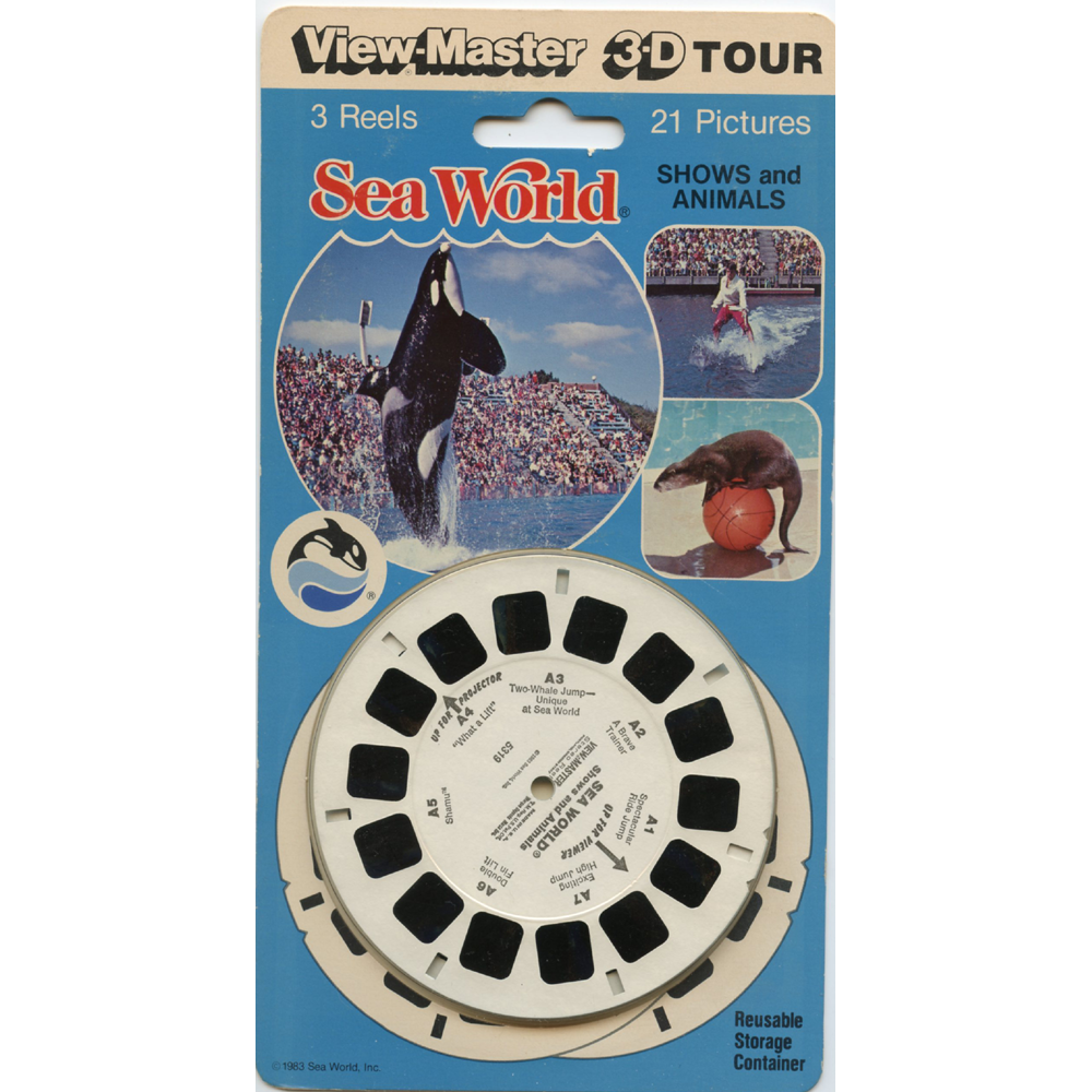Sea Word Shows and Animals ViewMaster Reels on Card