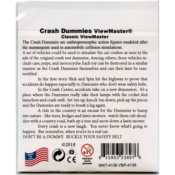 Crash Dummies - Cartoons - View Master 3 Reel Set