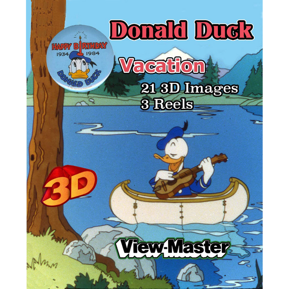 Donald Duck - Vacation -  View Master 3 Reel Set