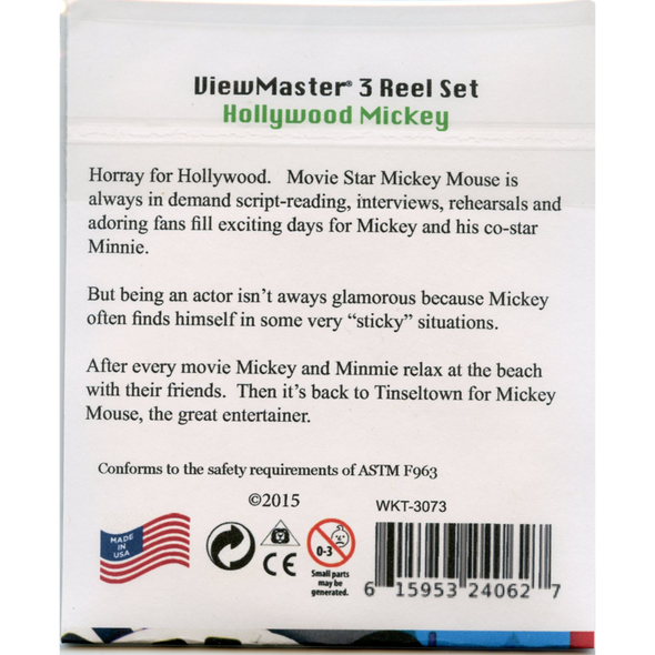 Hollywood Mickey -  View Master 3 Reel Set