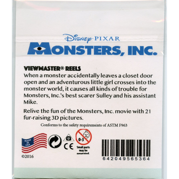 Monsters INC.  Scenes  from the Movie - View Master 3  Reel Set