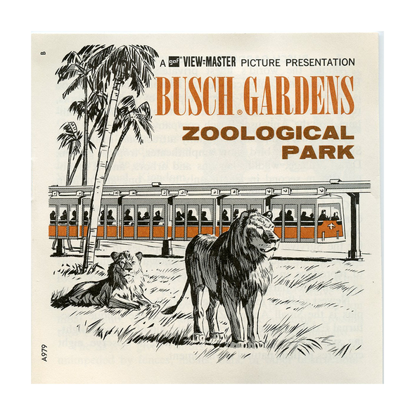 ViewMaster Busch Gardens Zoological Park - A979 - Vintage - 3 Reel Packet - 1960s Views