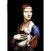 Leonardo da Vinci - Lady with an Ermine - 3D Lenticular Postcard Greeting Card
