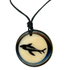 TINY SHARK - Pendant Tagua Medallion - Vegan, Organic - Native Design - Hand Made by women in Ecuador - Fair Trade - NEW