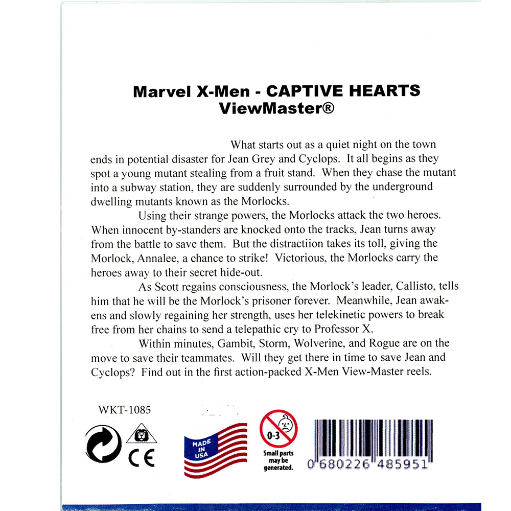 ViewMaster X-Men Captive Hearts- 3 Reel Set – worldwideslides
