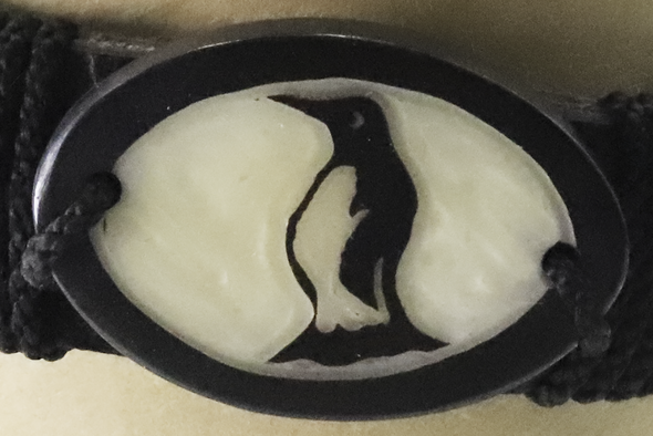 BLACK PENGUIN - Tagua Bracelet - Vegan, Organic - Native Design - Hand Made by women in Ecuador - Fair Trade - NEW