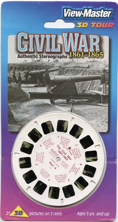 ViewMaster - Civil War - Authentic Stereographs 1861-1865 - 3 ViewMaster reels - 21 3D Images - NEW